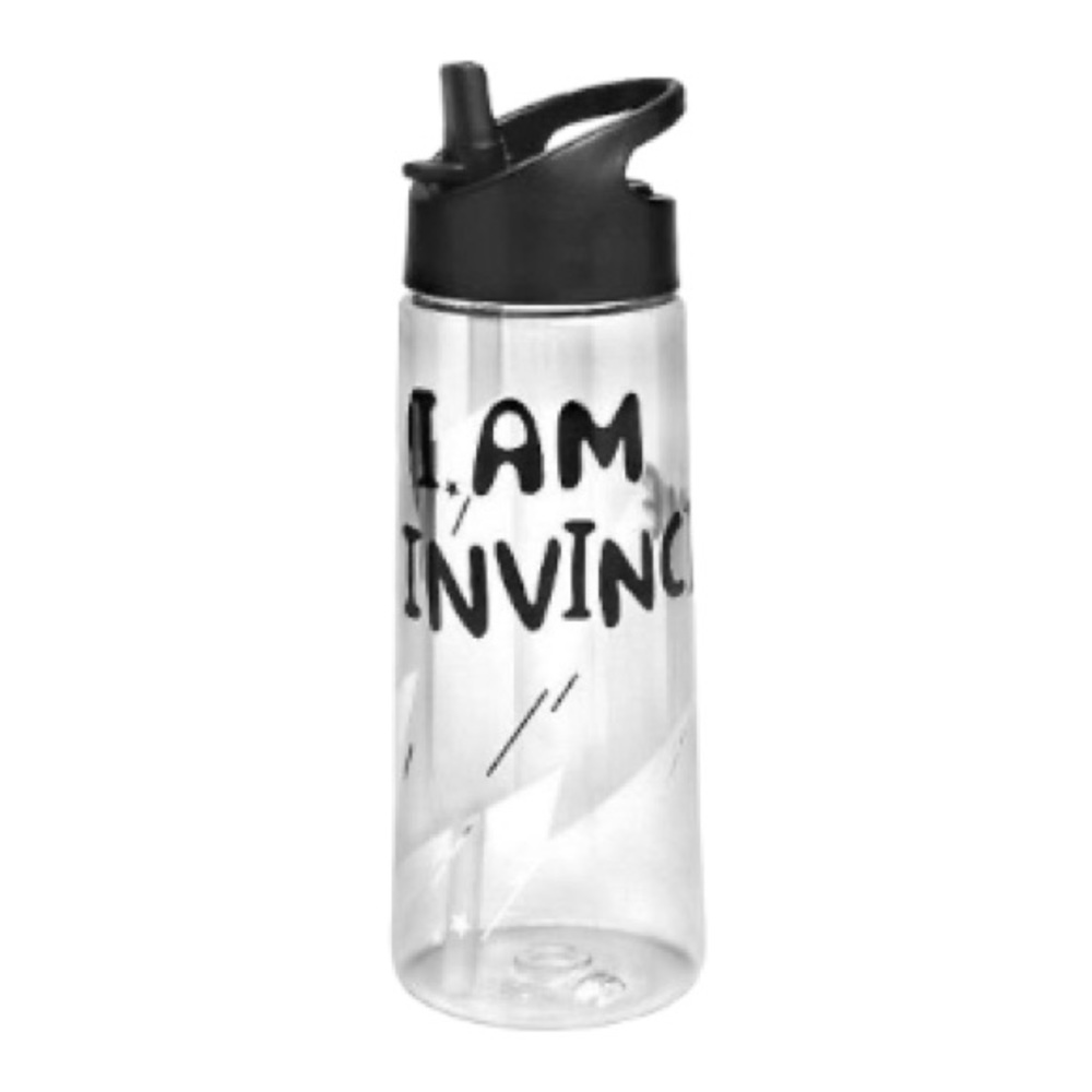 TARGET CAT & JACK “I am Invincible” Water Bottle with 2 Straws.